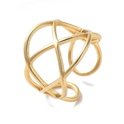 304 Stainless Steel Open Cuff Rings for Women