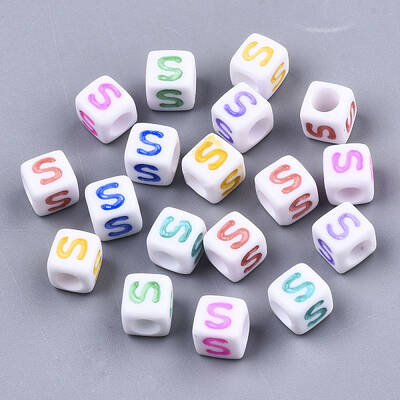 Opaque White Acrylic Beads