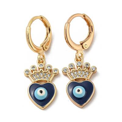 Real 18K Gold Plated Brass Dangle Leverback Earrings