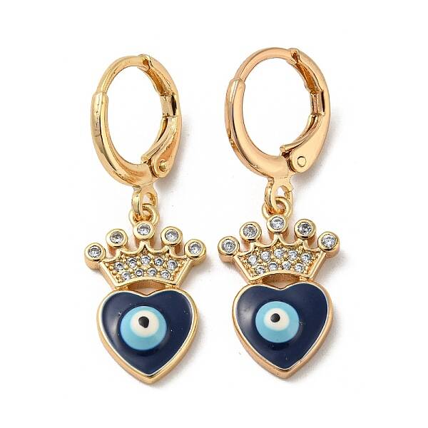 Real 18K Gold Plated Brass Dangle Leverback Earrings