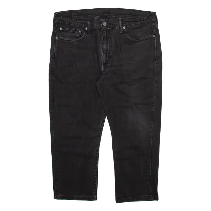 LEVI'S 514 Jeans Mens Grey Regular Straight Stone Wash W38 L22