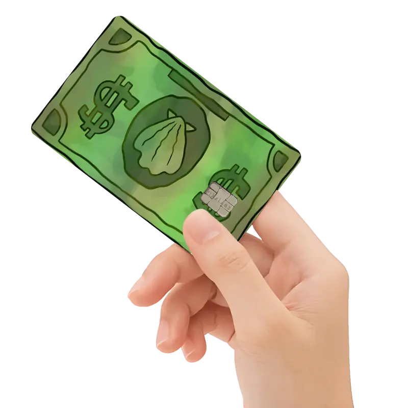 Sea Bucks Holographic Credit Card Decal