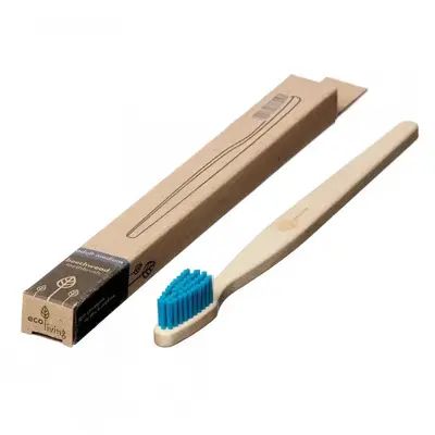 Plant-Based Beech Wood Toothbrush - (FSC 100%) | Color: Blue