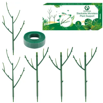 5 Pack Stackable Monstera Plant Support Stakes for Indoor & Outdoor Plants, Garden Accessories for Climbing & Potted Plants, ...