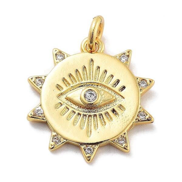 Rack Plating Brass Micro Pave Cubic Zirconia Pendants