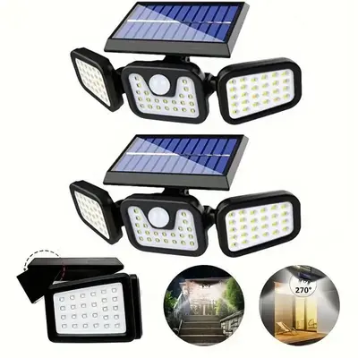 74 LED Solar Powered Motion Sensor Security Outdoor Light, IP67 Waterproof LED Wall Mounted Light, Wall Lamp Exterior Light F...