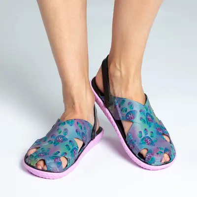 Paw Print Slingback Summer Sandals - Diagonal Paws - 7