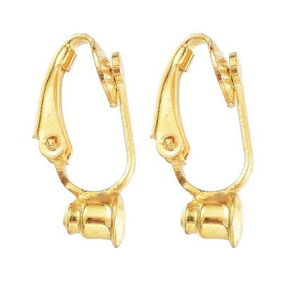 Brass Clip-on Earring Converters Findings