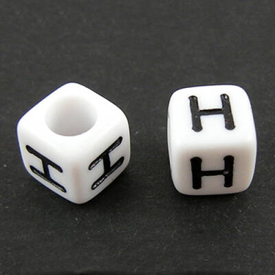 Letter Acrylic European Beads