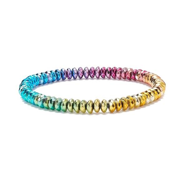 Synthetic Hematite Beaded Stretch Bracelet