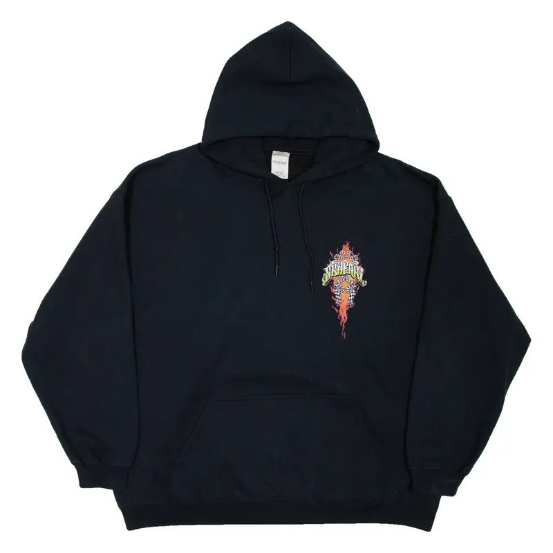 GILDAN Skafari Mens Black Hoodie 2XL