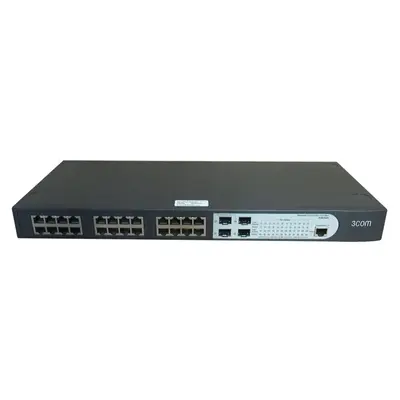 3Com 3CBLSG24-ME | Baseline 2924-SFP Plus Managed Ethernet Switch 24 x 10/100/1000Base-T LAN 4 x SFP (mini-GBIC) Managed Ethe...
