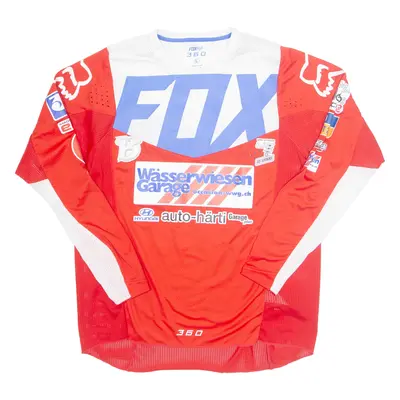 FOX RACING Mens Jersey Red Long Sleeve L
