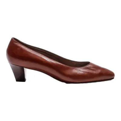 BALLY Pump Heels Brown Leather Womens UK 6.5
