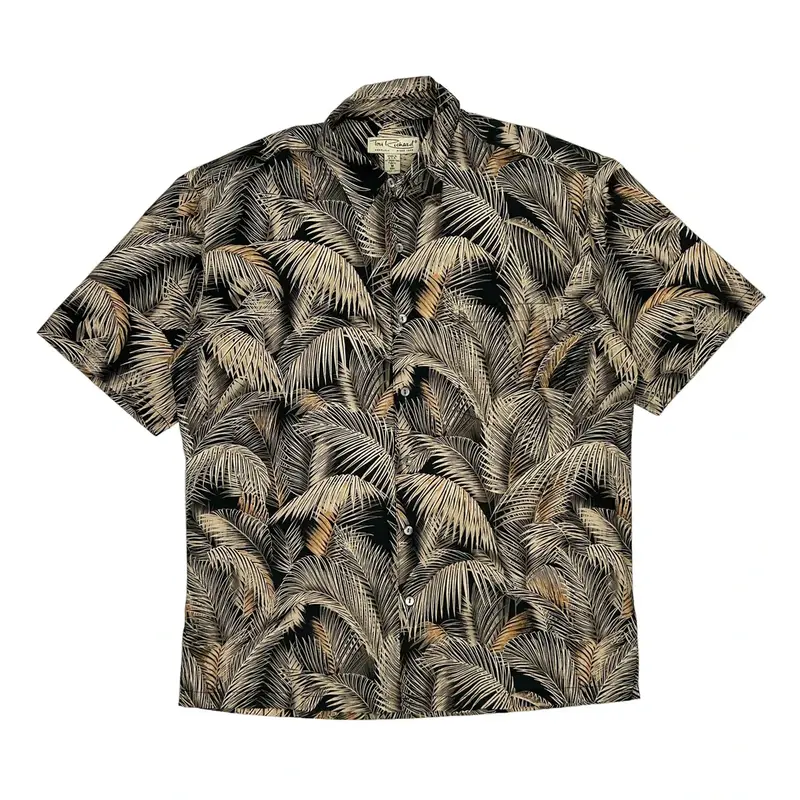 Made In Usa Tori Richard Hawaiian Shirt - Medium Brown Cotton