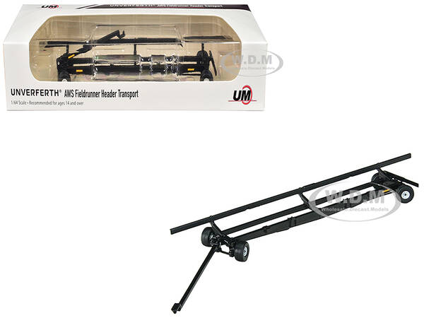 Unverferth AWS Fieldrunner Header Transport Black (Version 2) 1/64 Diecast Model by SpecCast