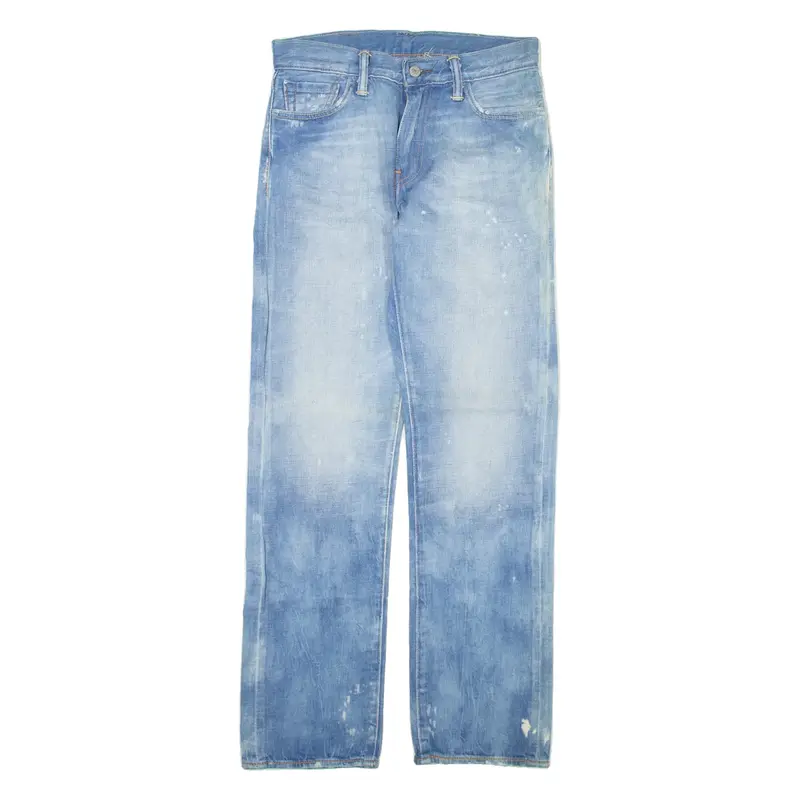 LEVI'S 504 Jeans Mens Blue Regular Straight Acid Wash W29 L32