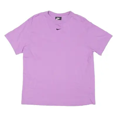 NIKE Womens T-Shirt Purple XS