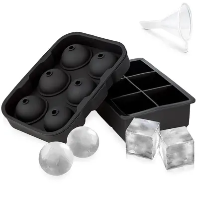 Multi-grid Ice Cube Container, Silicone Ice Cube Tray, Ice Ball Mold For Freezer, Practical Kitchen Gadgets For Home Use, Kit...