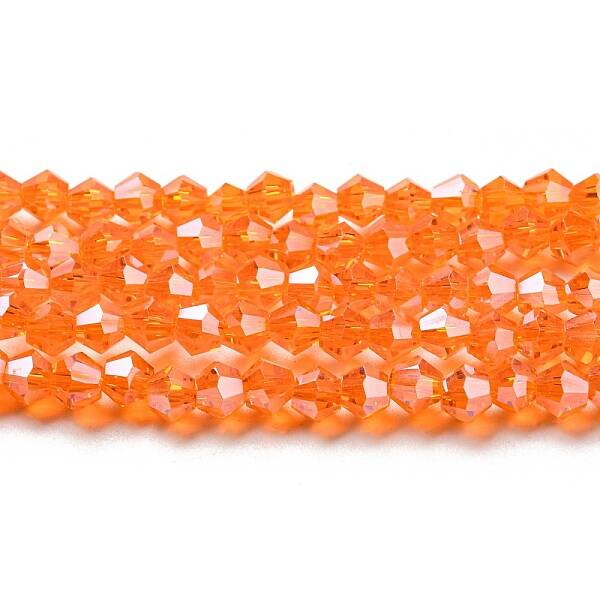 Transparent Electroplate Glass Beads Strands