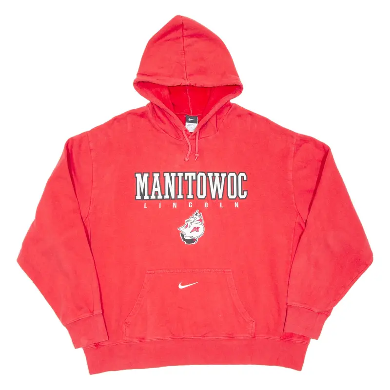 NIKE Mens Red Hoodie USA 2XL
