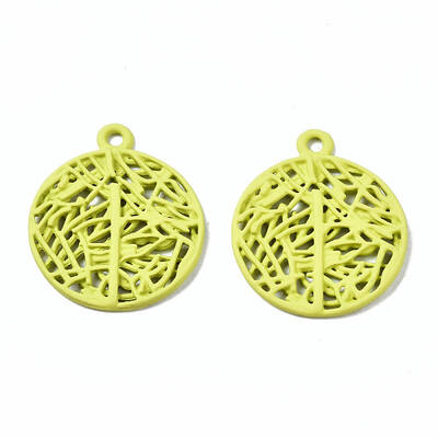 Spray Painted Alloy Pendants