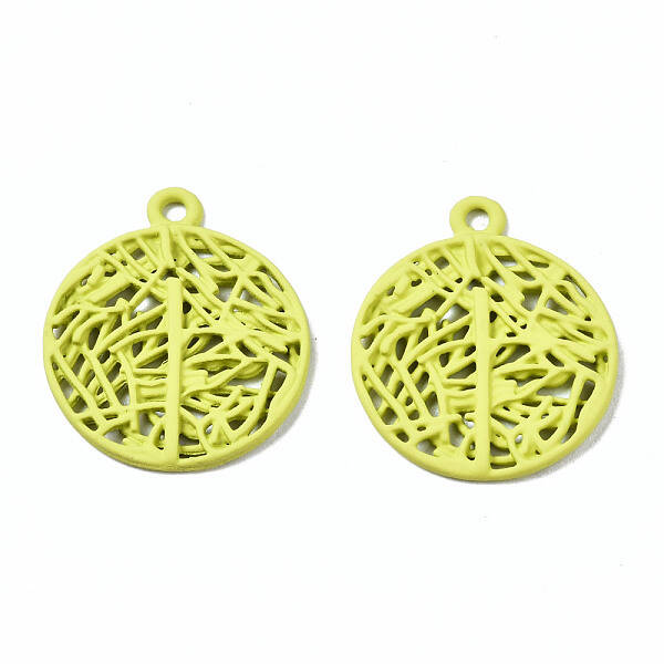 Spray Painted Alloy Pendants