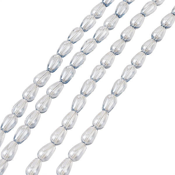 Electroplate Transparent Glass Beads Strands