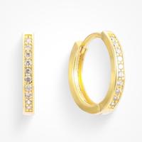 Evry Jewels Eternity CZ Stone Hoop Earrings for Women – Small and Large Hoop Earrings in Dark Blue, Green, Pink, Clear, and...