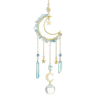 Moon & Star Brass Hanging Ornaments