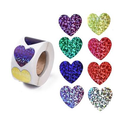 8 Patterns PVC Self Adhesive Glitter Stickers