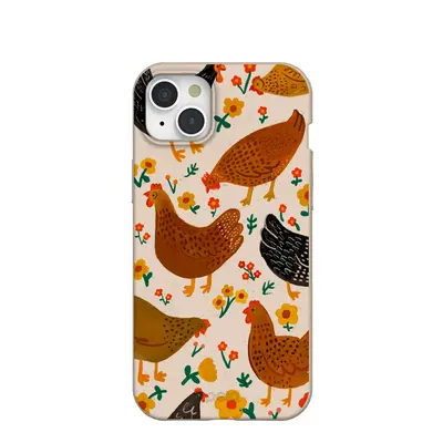 Seashell Chicken Garden iPhone 15 Plus Case