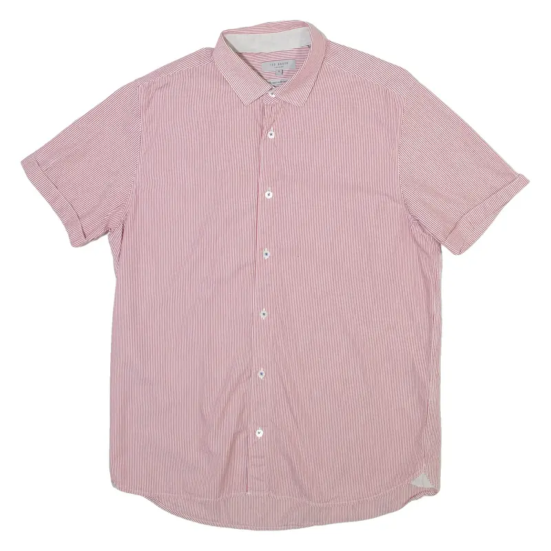 TED BAKER Mens Shirt Red Striped M
