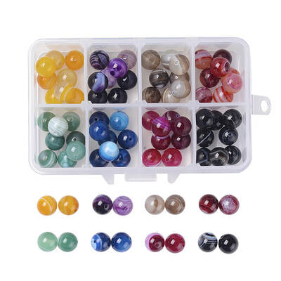 Natural Striped Agate/Banded Agate Beads
