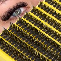Mixed Length Individual False Eyelashes, 200pcs/box Reusable Self Grafting Curl Fake Eyelashes, Eye Makeup Enhancement False ...