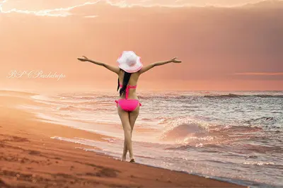 Aperturee Sunset Beach Portrait Sea Photography Backdrop For Holiday