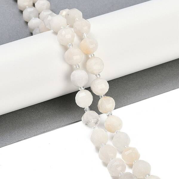 Natural White Moonstone Beads Strands
