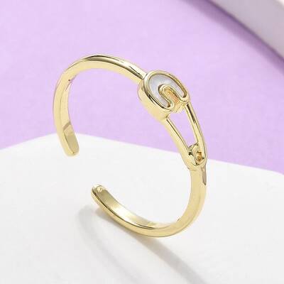 Brass Shell Cuff Rings for Women