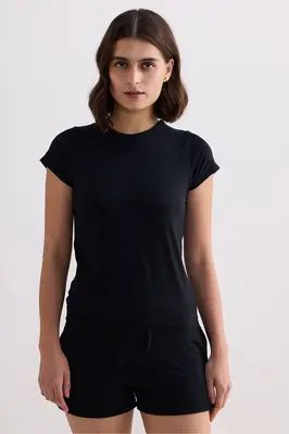 Essential Short Sleeve Tee in Black | Color: Black | Size: XL