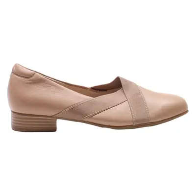 CLARKS Pump Shoes Pink Leather Womens UK 6.5