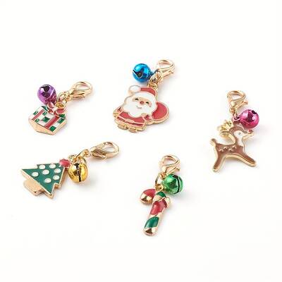 Christmas Theme Alloy Enamel Pendant Decoration