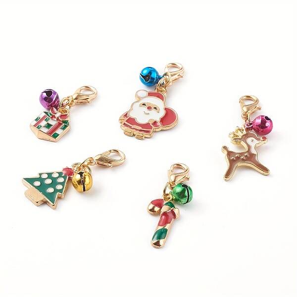 Christmas Theme Alloy Enamel Pendant Decoration