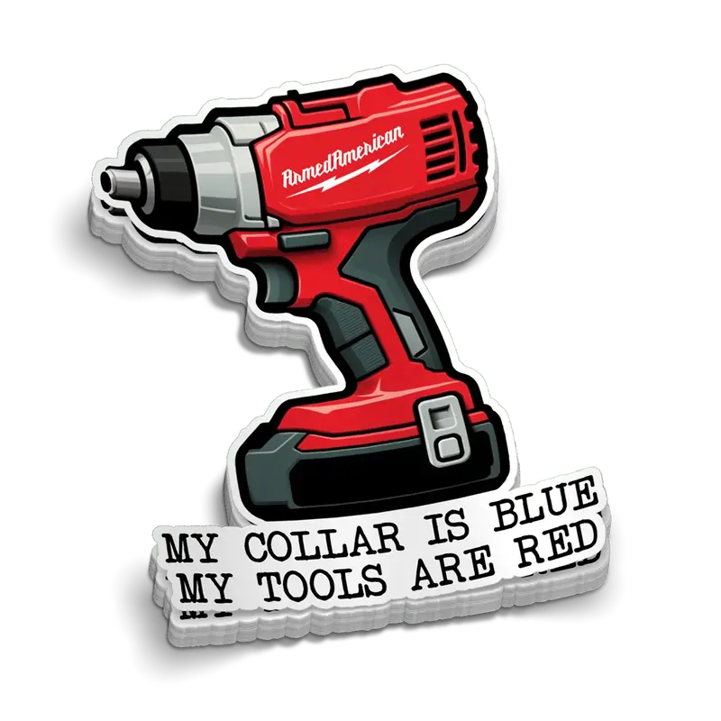 Red Tools Hard Hat Decal