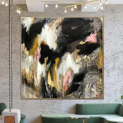 Extra Large Original Abstract Brown Paintings on Canvas Expressionist Art Modern Textured Painting Hand Painted Art | NIGHT L...