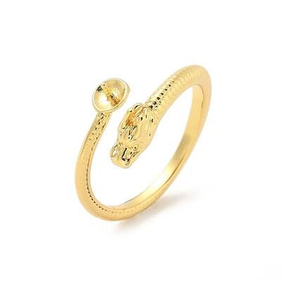 Brass Open Cuff Ring Settings