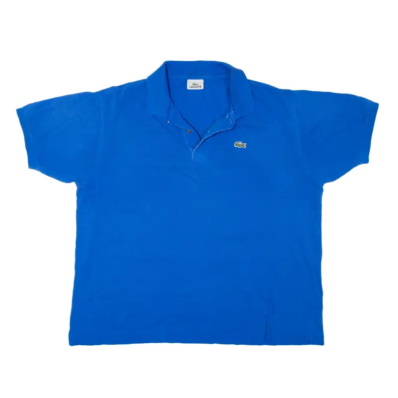 LACOSTE Polo Shirt Blue Short Sleeve Mens 2XL