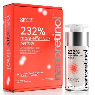 NANORETINOL, the 232% more Effective Retinol Serum for Face, Eye Contour & Neck - Clinically Proven - Encapsulated Nano