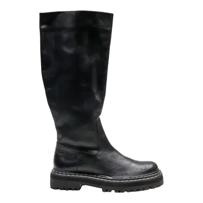VINCE CAMUTO High Boots Black Leather Womens UK 4.5