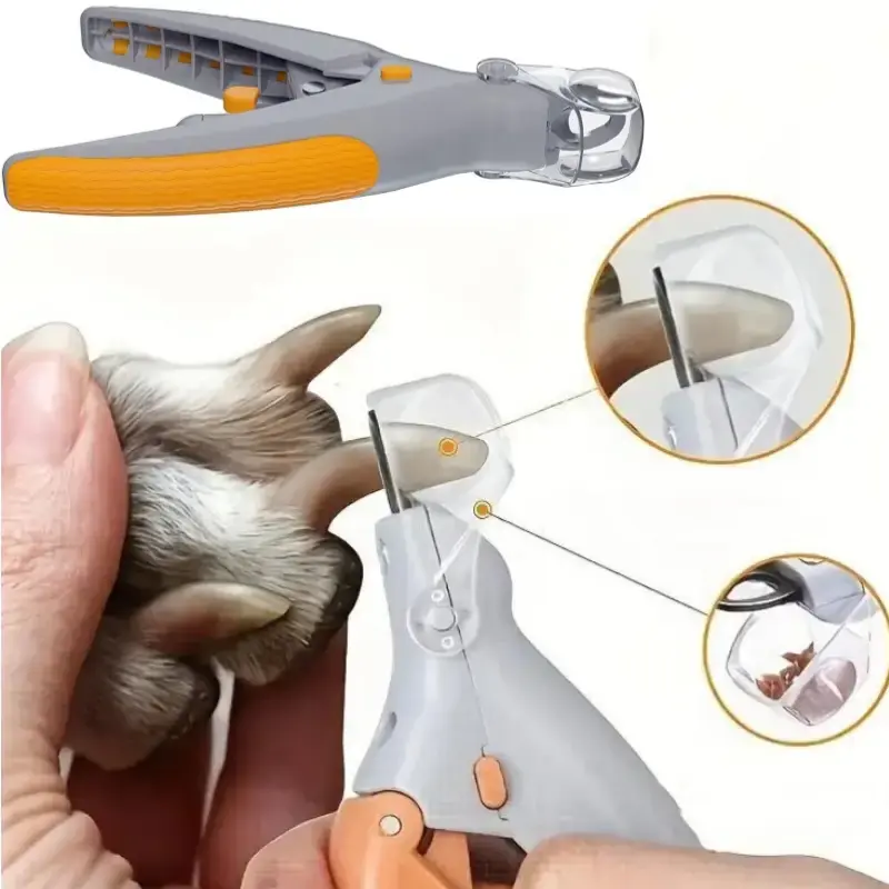 LED Light Pet Nail Clipper - 5X Magnification Trimmer for Cats & Dogs, Scissor Safe, Vets Recommended Grooming Tool with Supe...