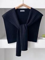 Women's Solid Color Knit Shawl, Casual Versatile Scarf for All Seasons, Fashion Accessories for Daily Wear
